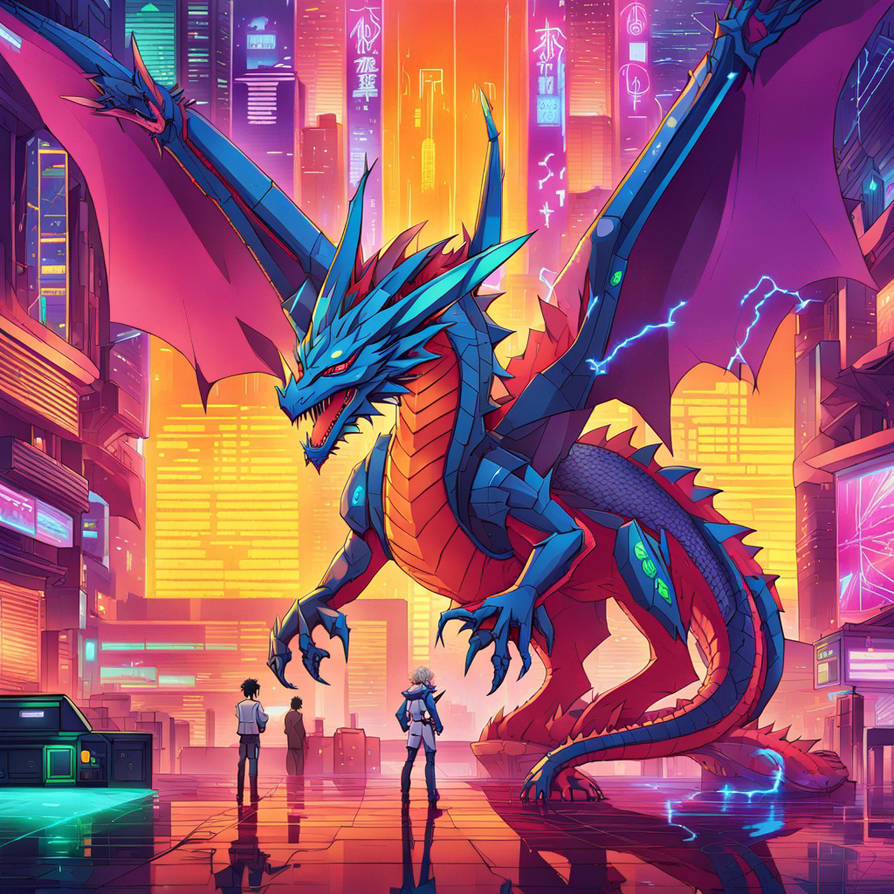 cyberpunk dragon