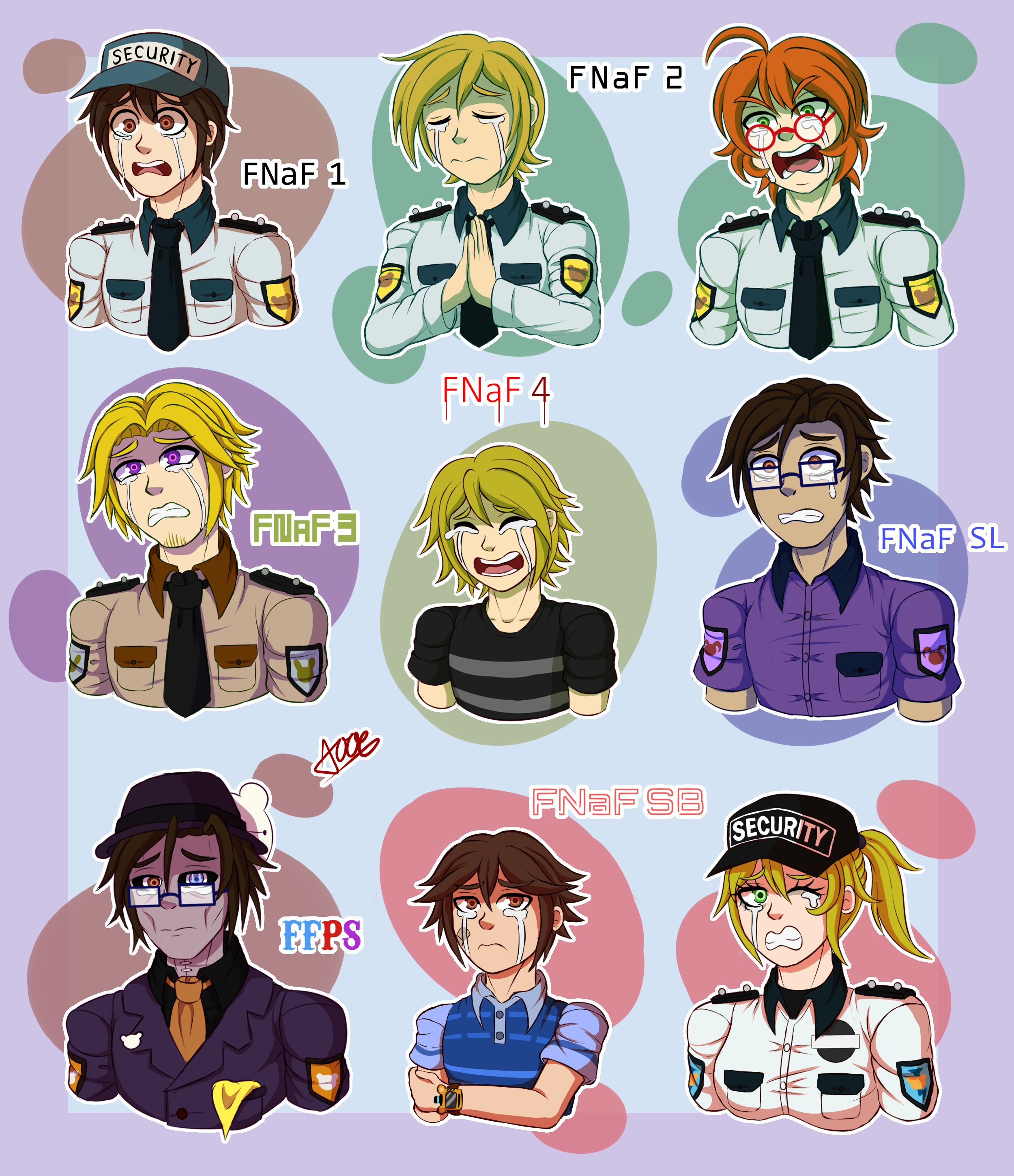 Fnaf 1 Crew by Margaret008 on DeviantArt