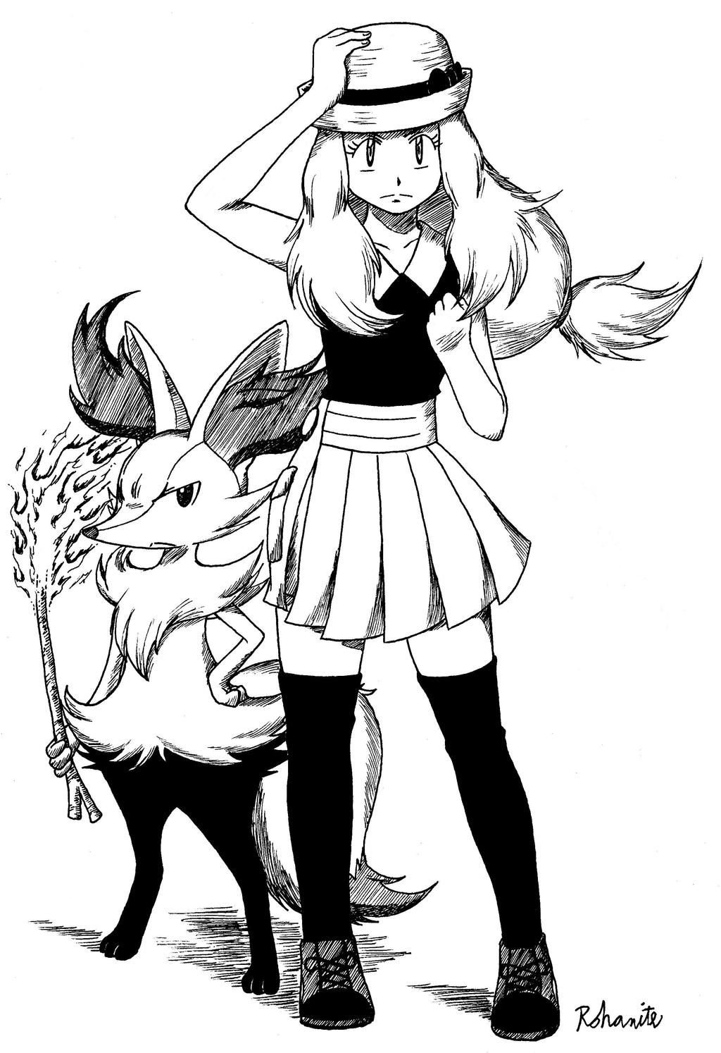 Serena and Braixen