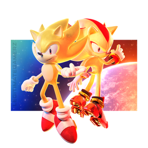 Super Sonic And Super Shadow No Aura