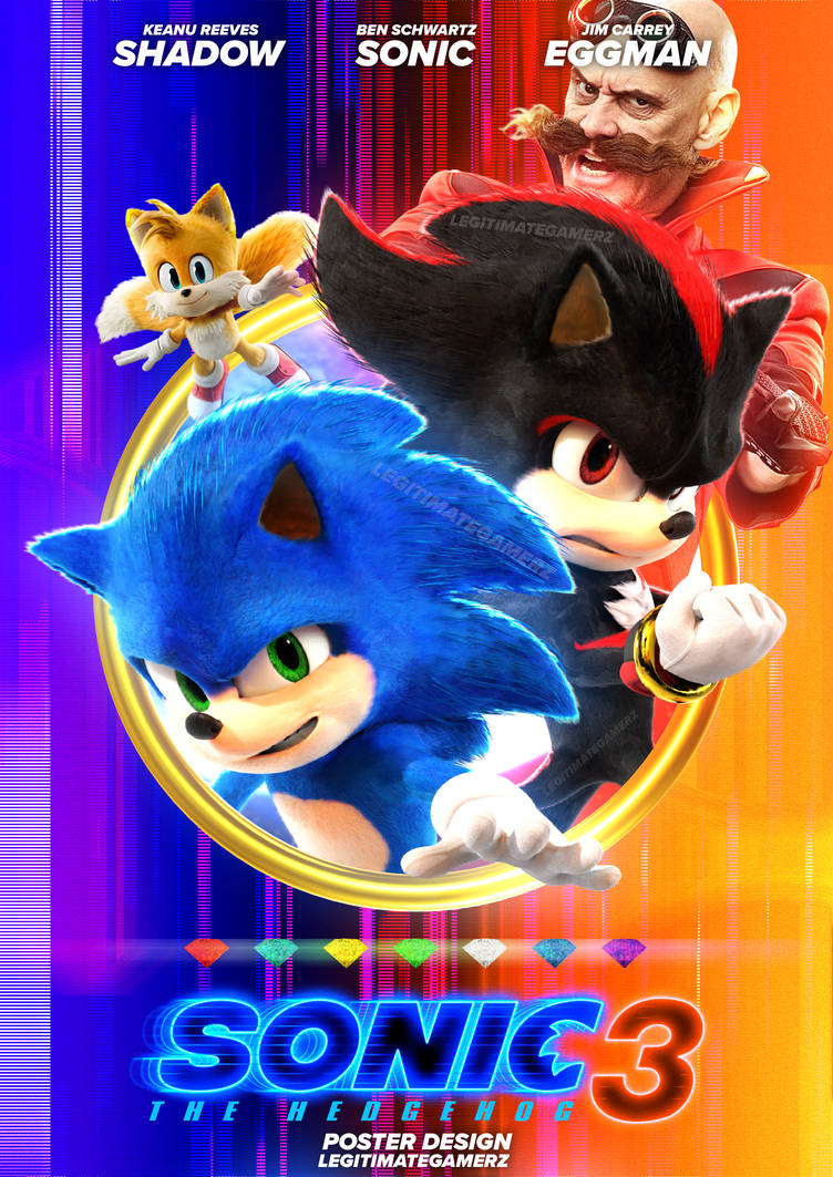 Sonic The Hedgehog 3 Poster, Sonic The Hedgehog 3 Movie Poster, sold by  Flurry Quixotic | SKU 12745872 | Printerval