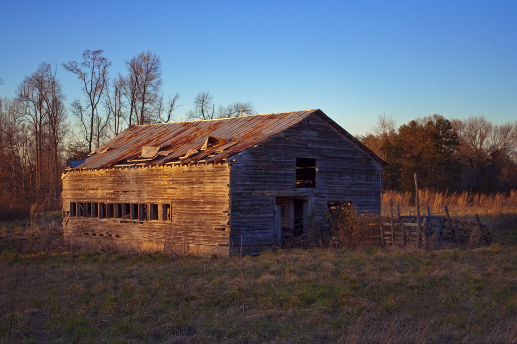 Old Barn at Sunset