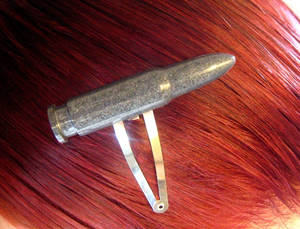 Gun Metal Bullet Hair Clip