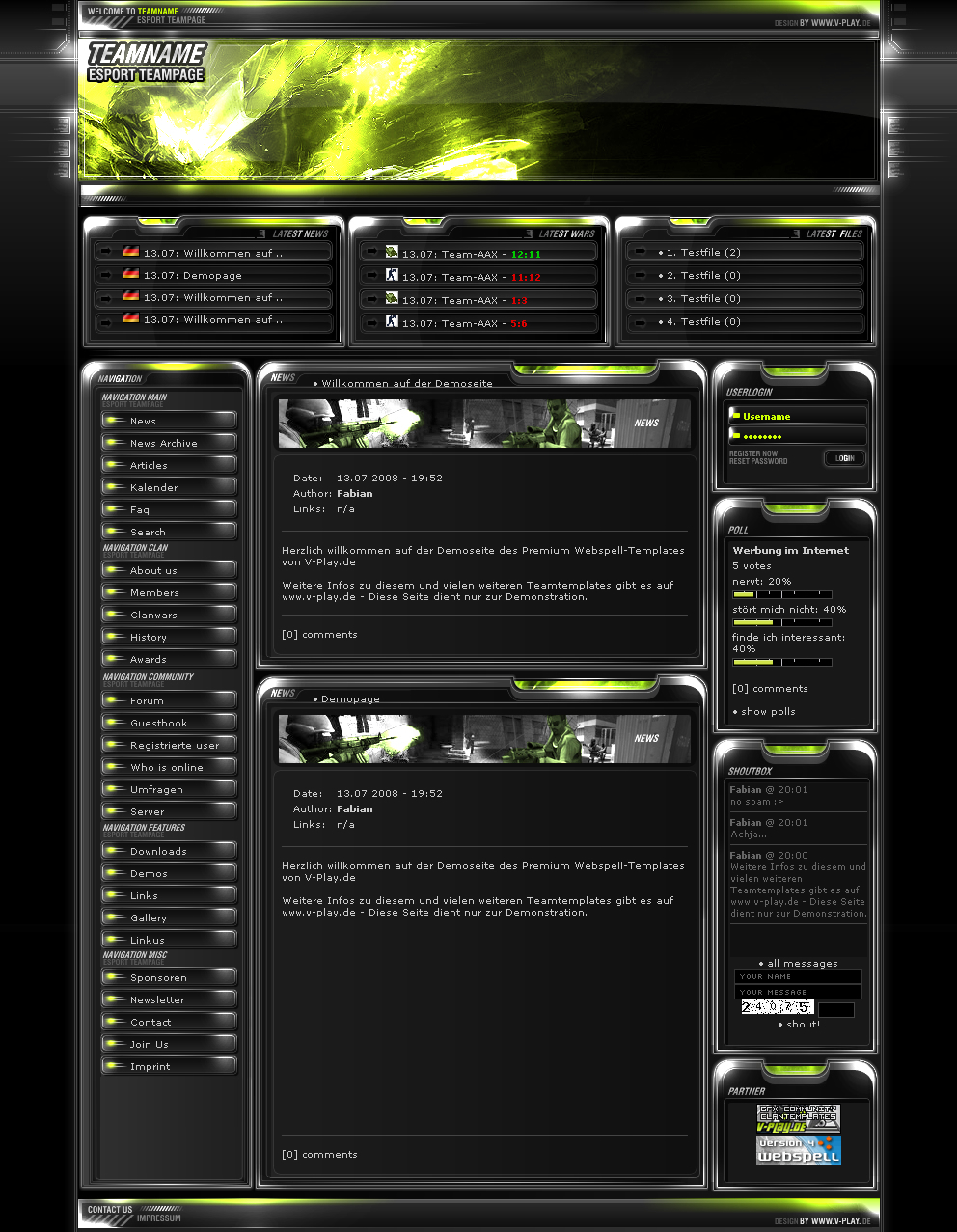 Premium Team-Template 2 by v-play