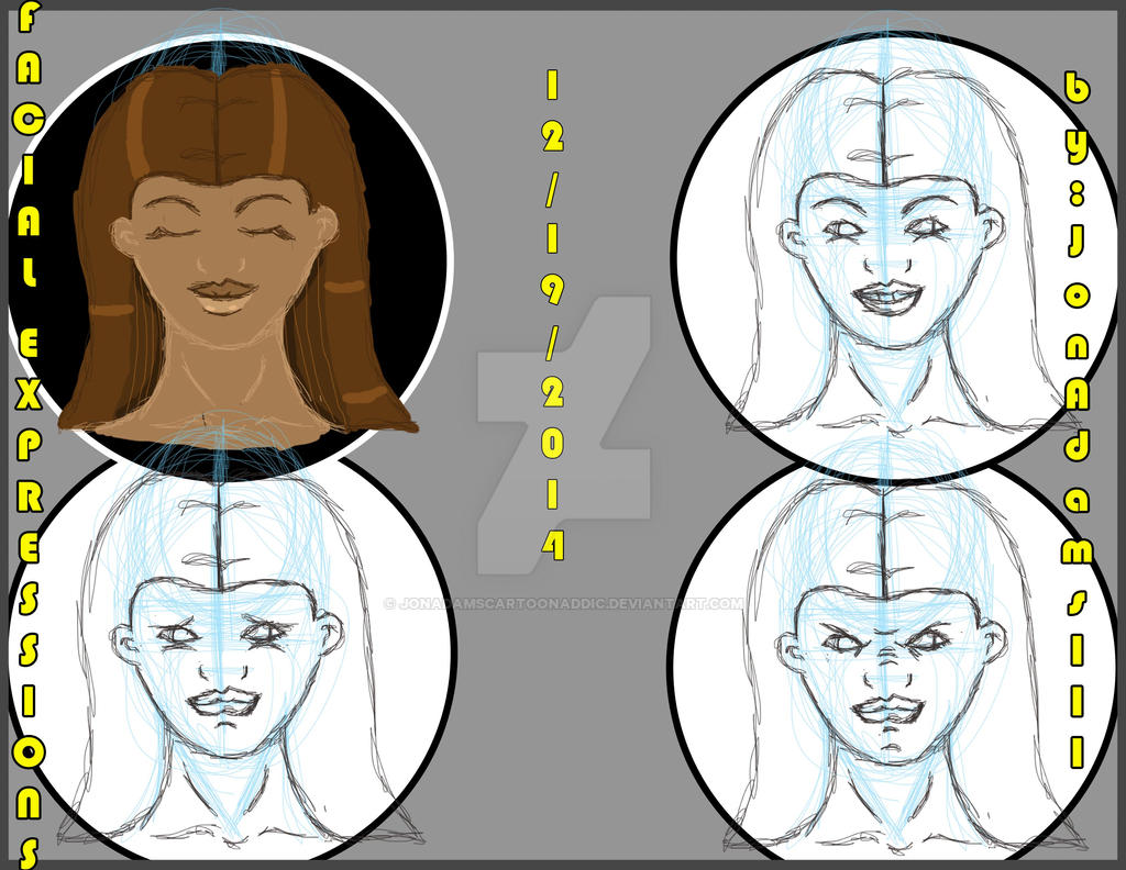 Facial Expression Sheet by JonAdamsCartoonAddic on DeviantArt