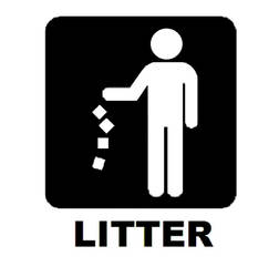 Reverse Litter Sign