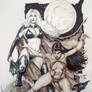 Lady Death and Vampirella, SDCC 2011 Sketch Salaza