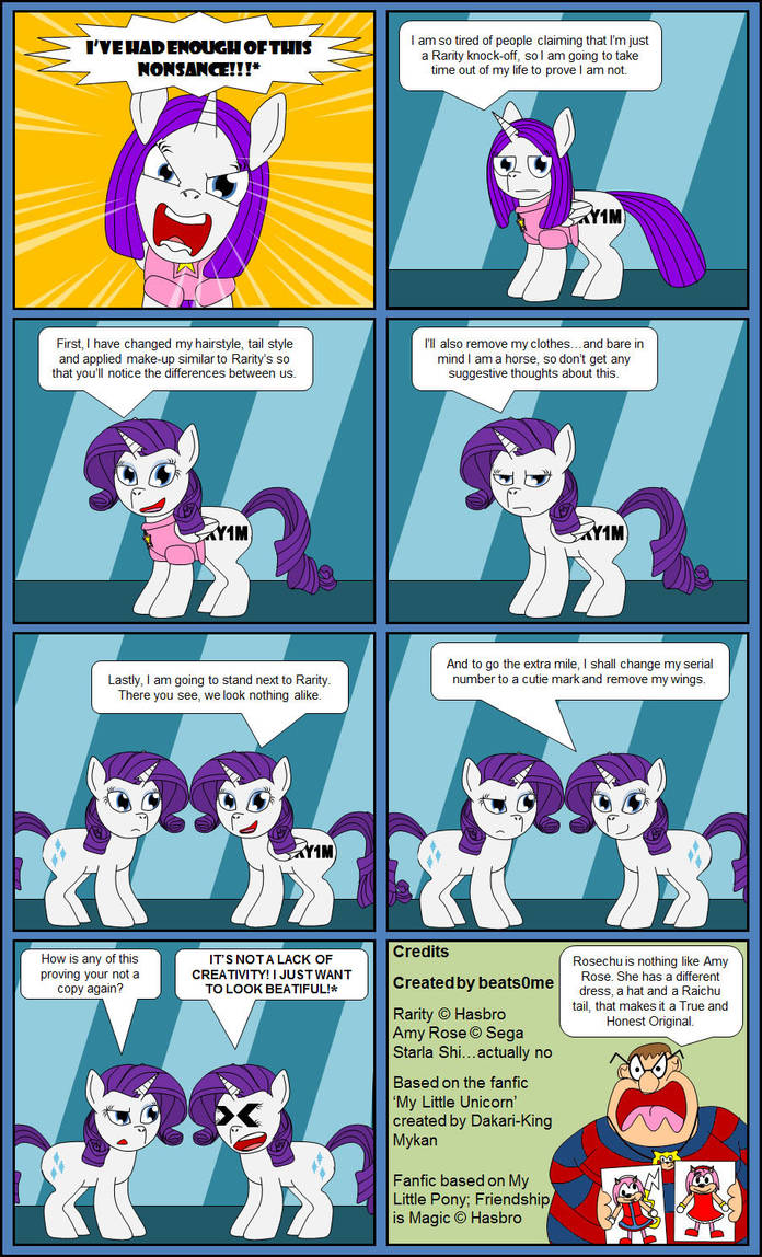 Little Unicorn Turd - Compairing Rarity To Rarity by beats0me on DeviantArt