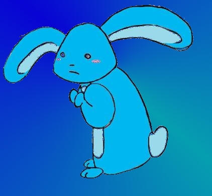 Blue Rabbit Deviantart Blue Bunnie by Mikazuki18 on DeviantArt