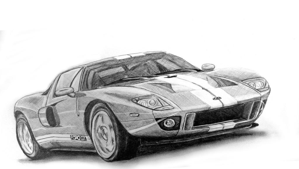 Ford Gt R Drawing Ford GT by diamonddust3 on DeviantArt