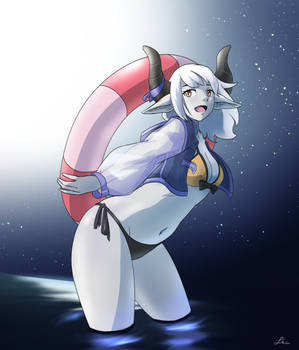 Beach demon girl