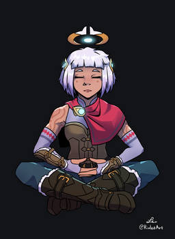 Juno meditating - commission