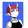 Angry demon girl