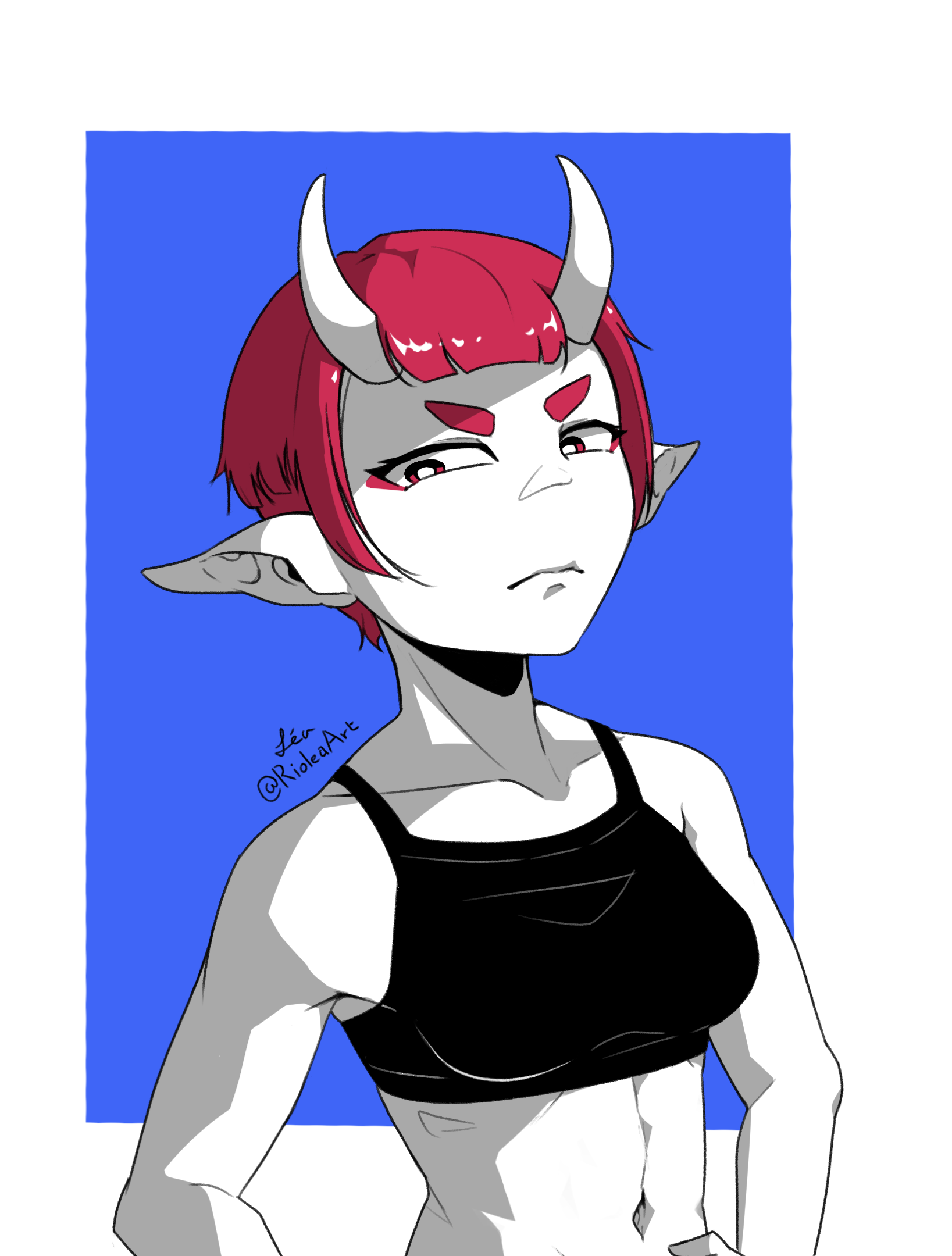 Angry demon girl by RioLea on DeviantArt