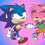 Sonic and Amy go on a pleasant stroll
