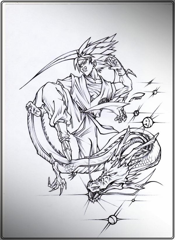 Dragon Ball Z: Son Goku and Shenlong by RelapseInMyDreams21 on DeviantArt