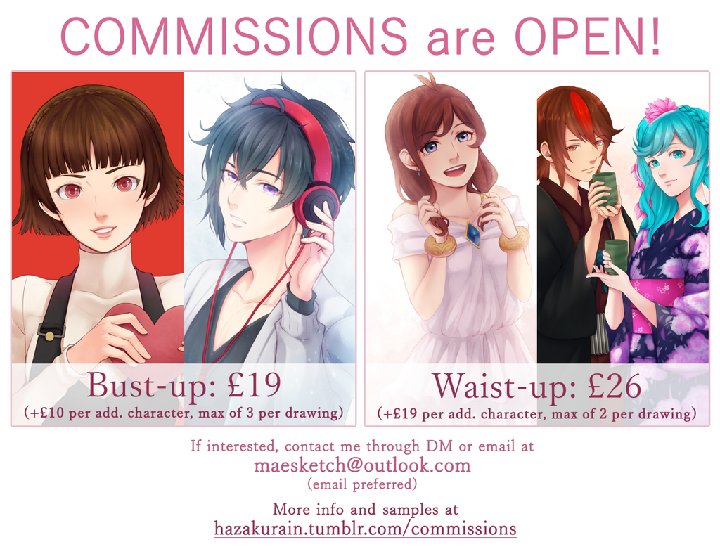 Commission Info 2018 by maesketch Commission Info 2018 by maesketch