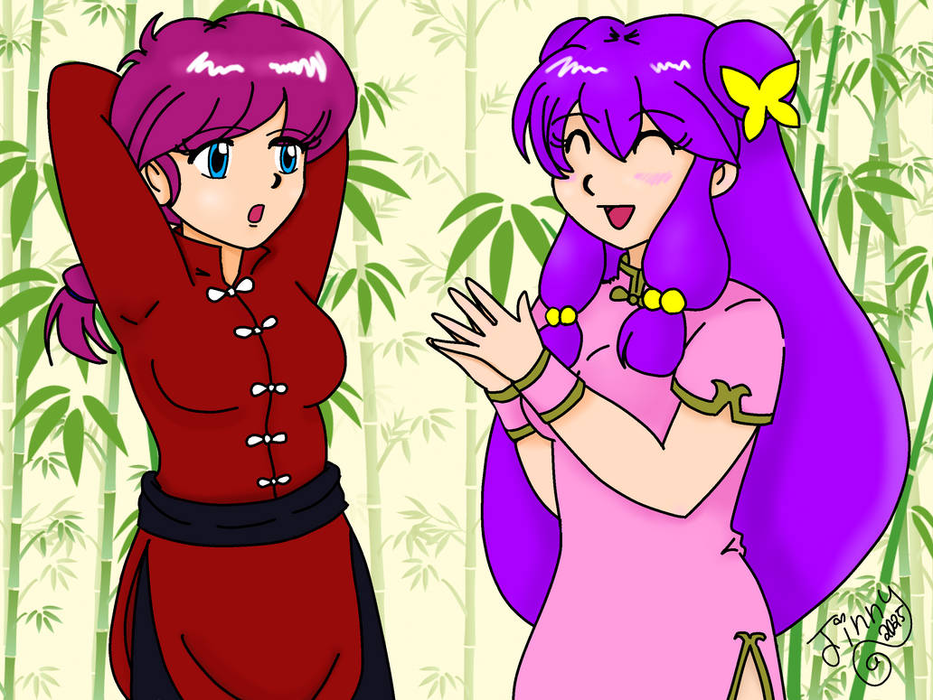 Ranma and Shampoo from the anime Ranma One Half.