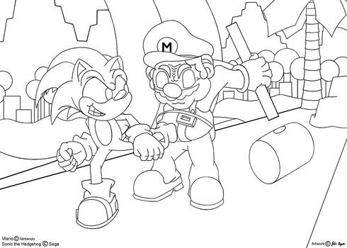 SSBB - Sonic Vs Mario - Pencil