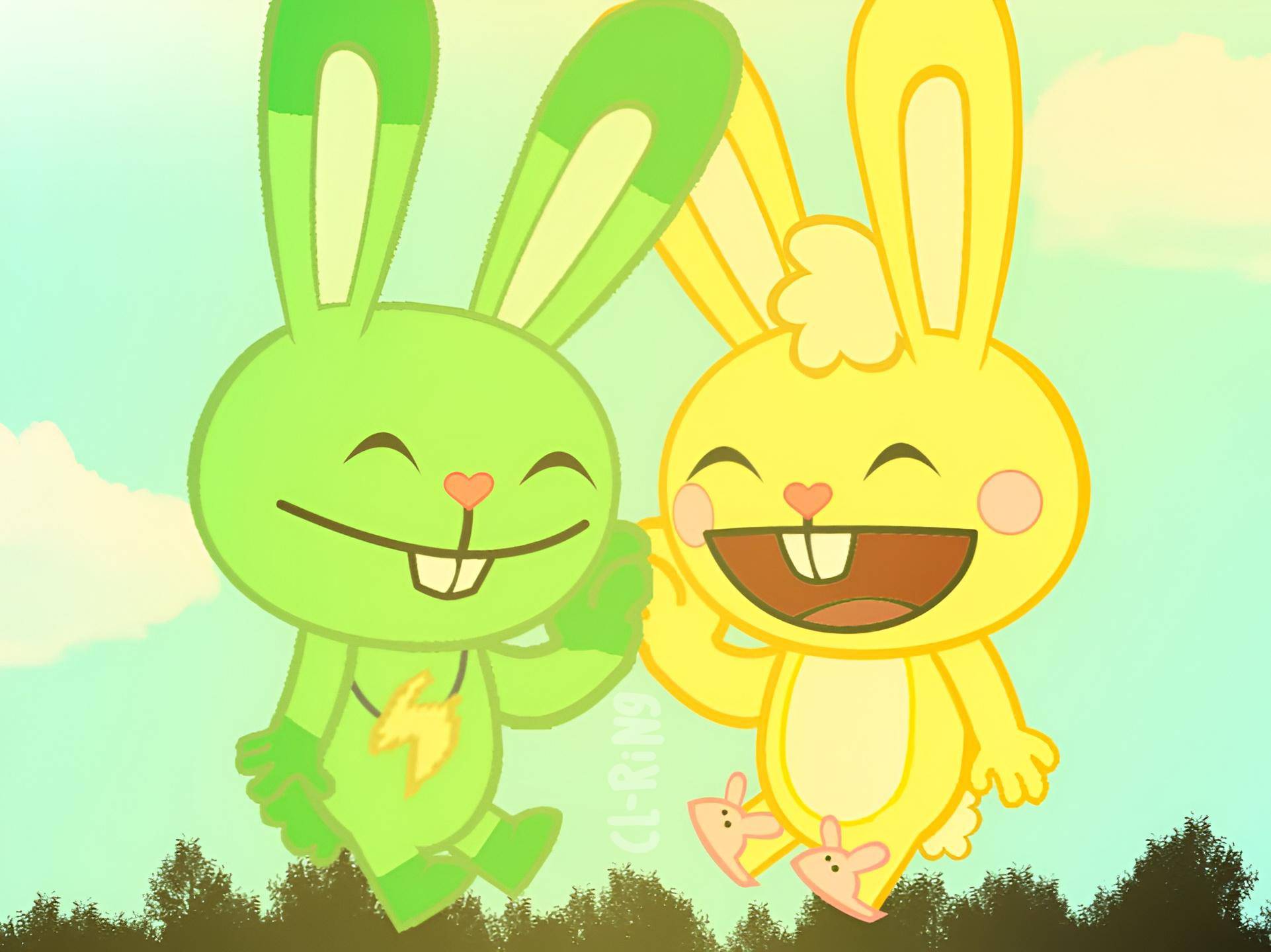 Hoppy and Cuddles (Smiling Critters and HTF) by Artyofficiall on DeviantArt