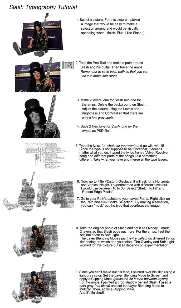 Slash Typography Tutorial by ChickenChasser on DeviantArt