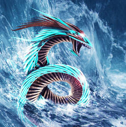 Sea Metal Dragon +background+