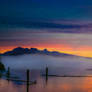 Sunrise over Pitt River