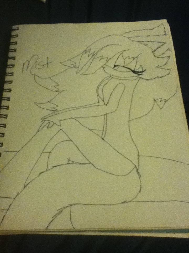 Mist the Fox +Thinking+ lineart