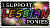 I Support Lesbian Ponies - Stamp by Sternentoertchen