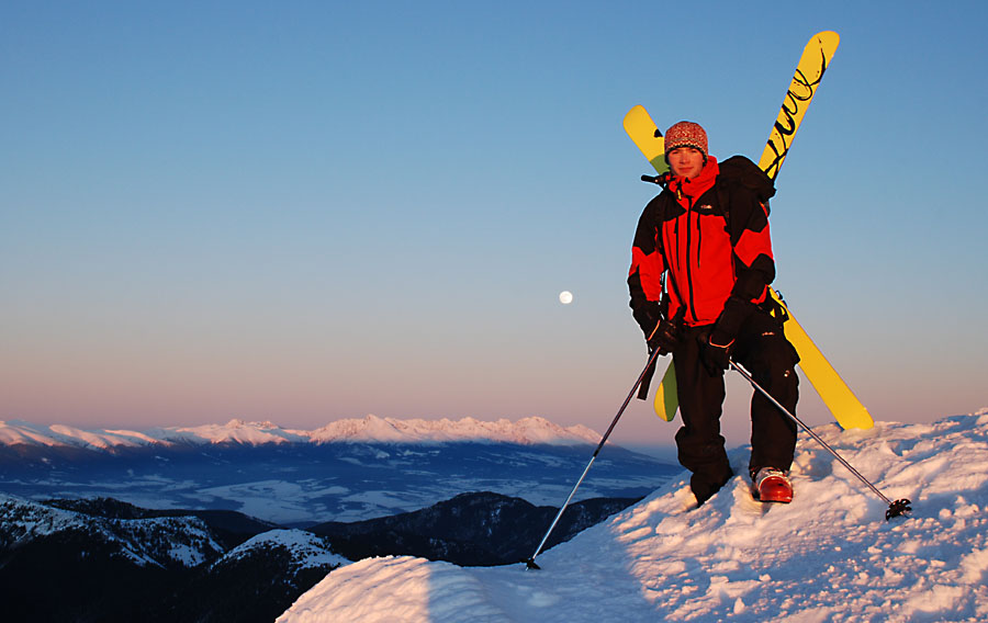 My friend with his LINE skis