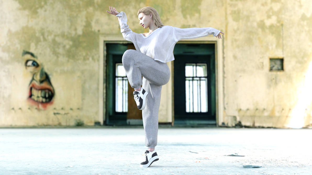 Scarlett J. - Dance lessons street 001 000 by Leirave2 on DeviantArt