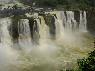 Rainbow At Iguacu Falls