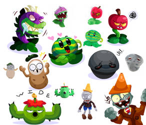 Weird PVZ plushies