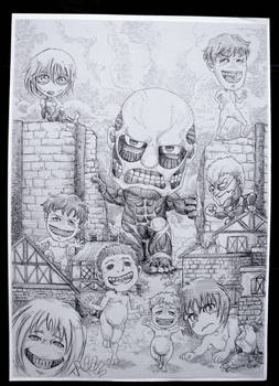 Attack on Titan pen drawing
