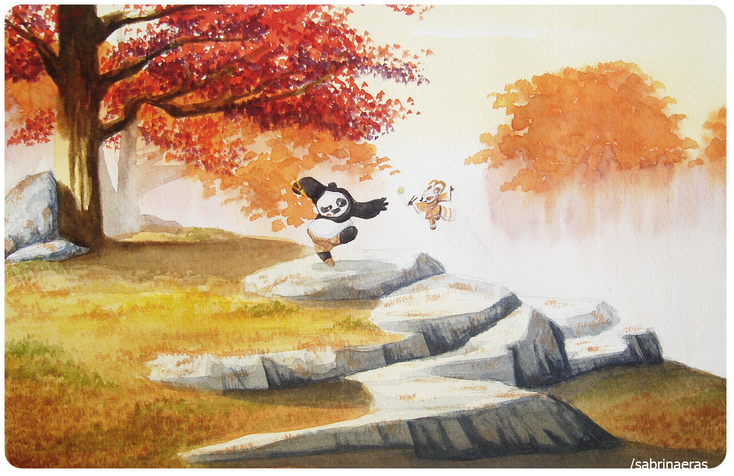 Kung Fu Panda Watercolor