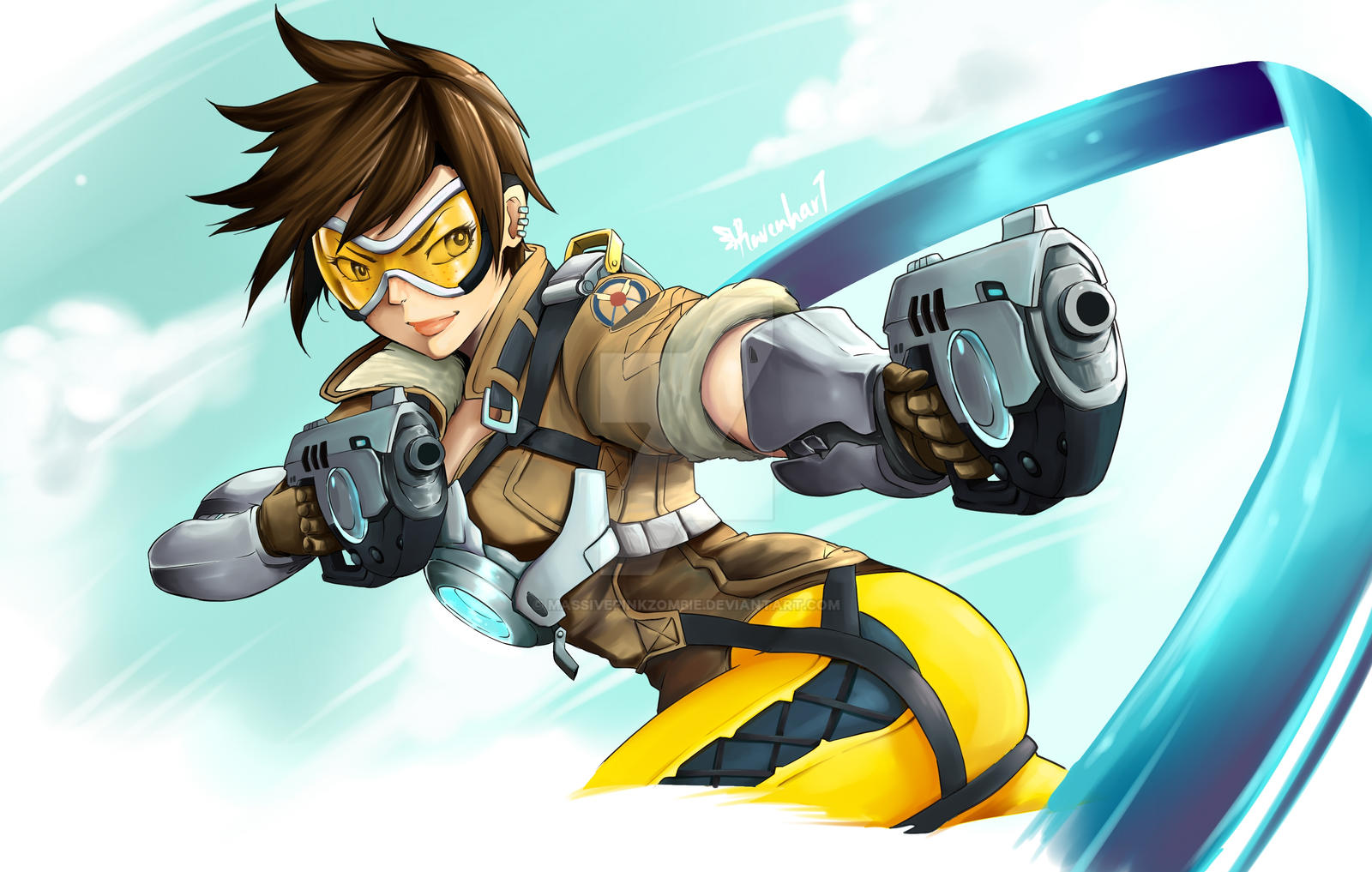 Overwatch - Tracer Wallpaper by MikoyaNx