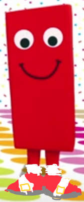Modern younger rectangle wearing red sonic shoes