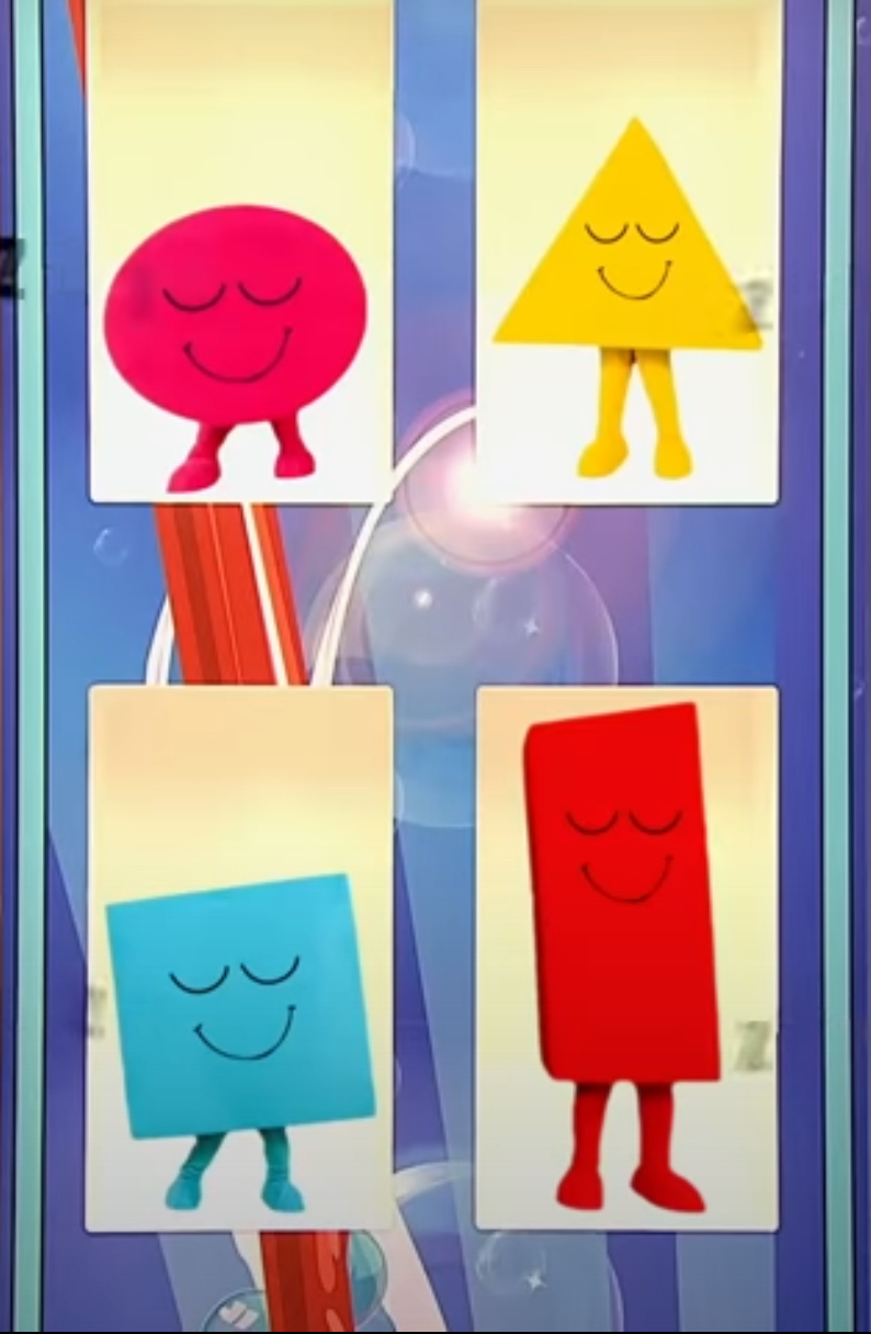The shapes are sleeping on the shelf arty party by goldchild1 on DeviantArt
