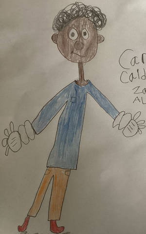 Cartoon Caiden's brand-new look
