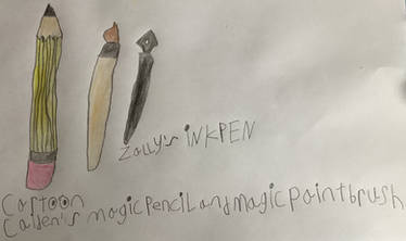 Cartoon Caiden and Zally Alley's Weapons