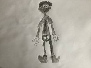 Cartoon Caiden in 1930s cartoon rubber hose style