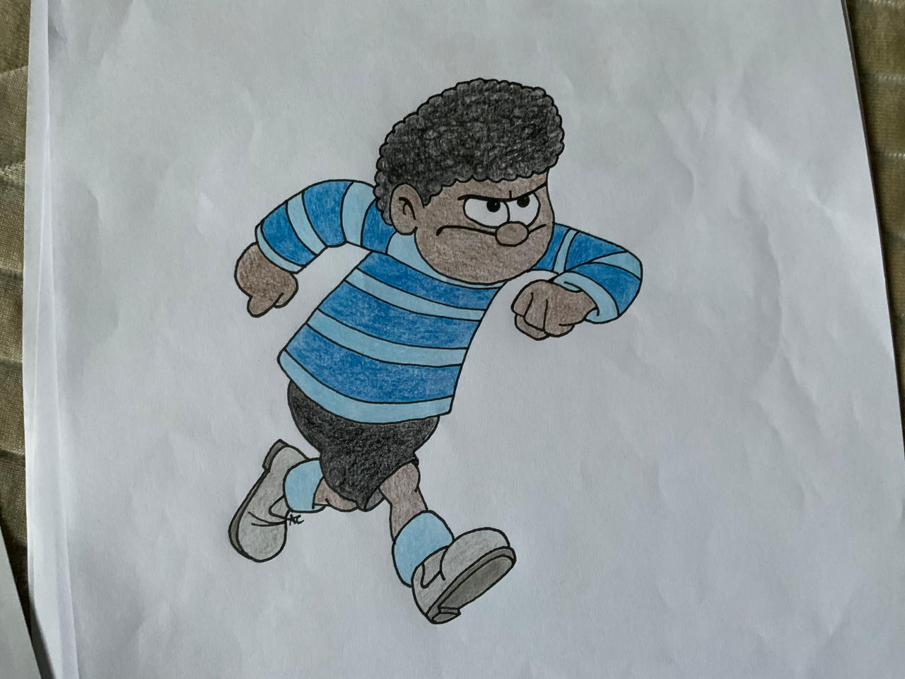 Caiden the Cheeky in Beano 09 style