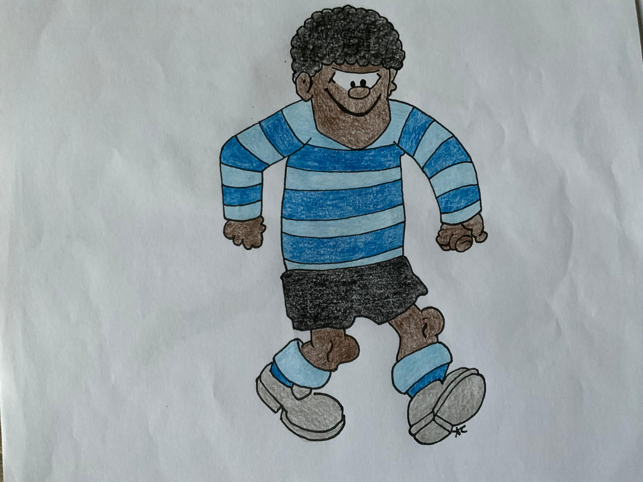Caiden the Cheeky in Beano 70's style
