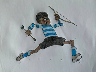 Caiden the Cheeky in Beano 60's style