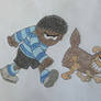 Caiden and Biter in late 90's and early 00 style