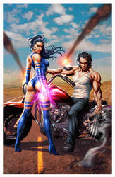 Psylocke and Logan