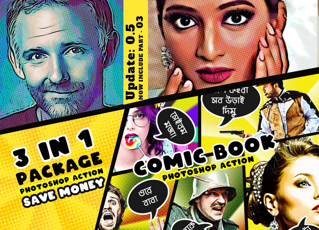 Comic Effect Photoshop Action by otteselutan90 on DeviantArt