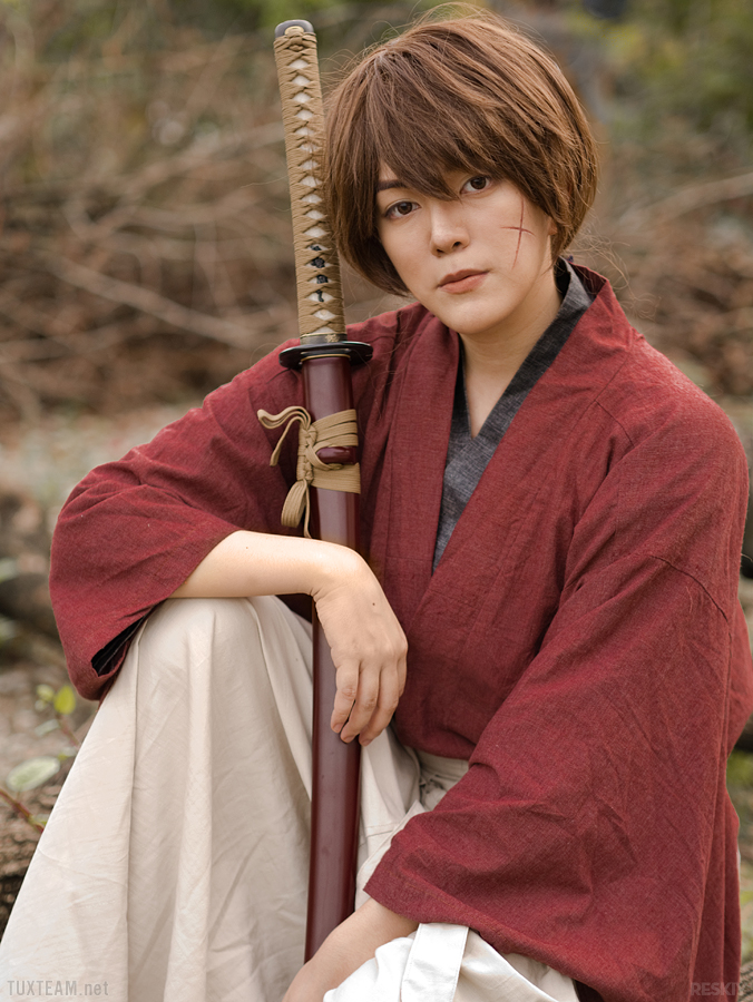 Rurouni Kenshin Himura Kenshin Red film Kimono Cosplay Costume