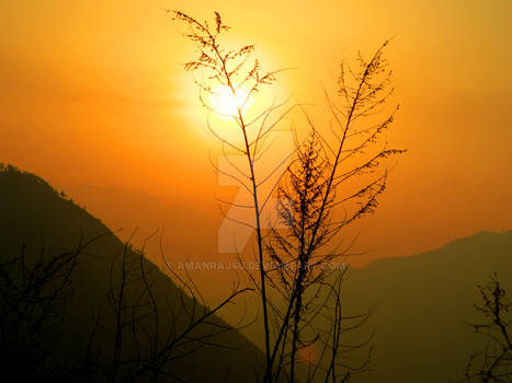 Sun raise in Himalayas