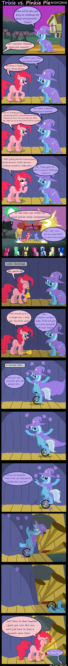 Trixie Vs. Pinkie Pie by Evil-DeC0Y